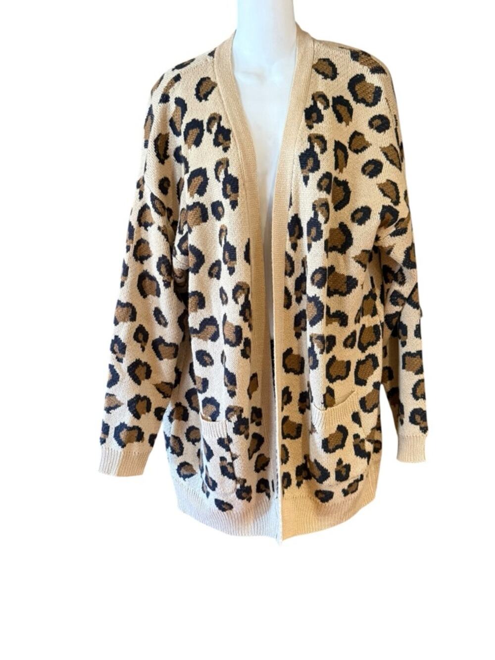 Hayden Leopard Print Open-Front Cardigan -  Womens Medium/Large